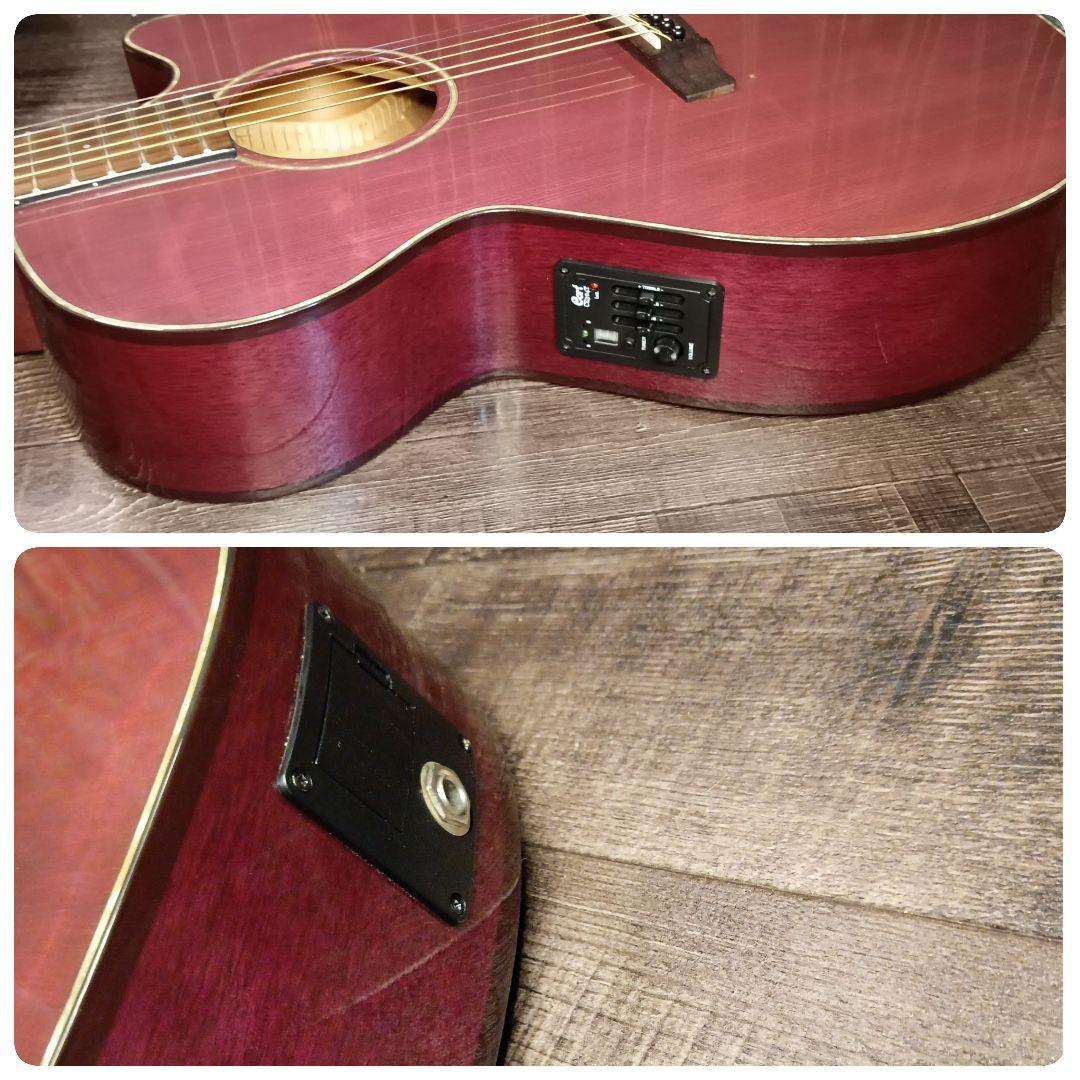 エレアコ Cort コルト パープル 紫 エレキ アコースティックギター SFX