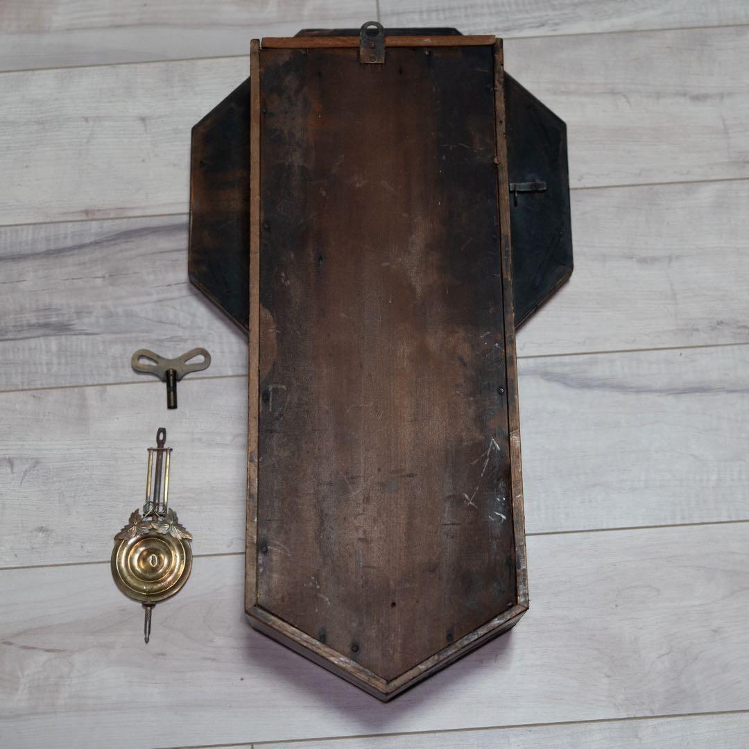 森合資会社　振り子時計　大正　昭和　オーバーホール済　動作品　八角尾長