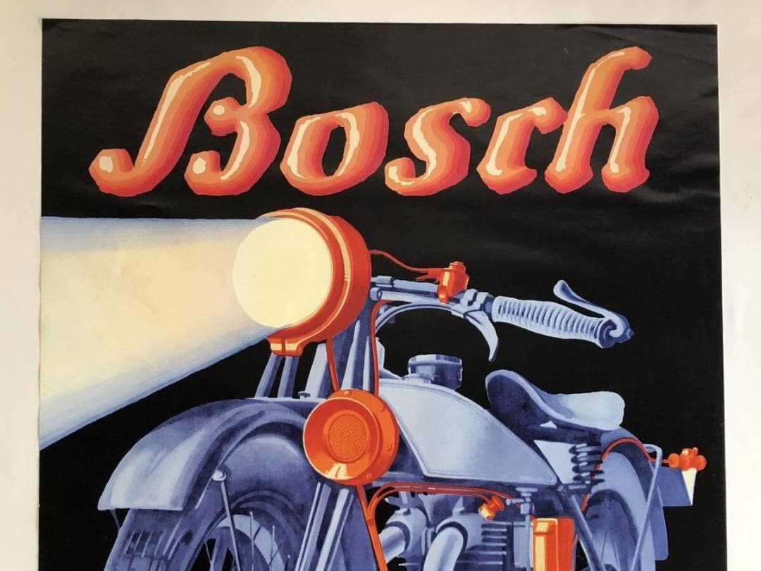 【 BOSCH 1960s ヴィンテージ・ポスター 】　当時物　69×50ｃｍ