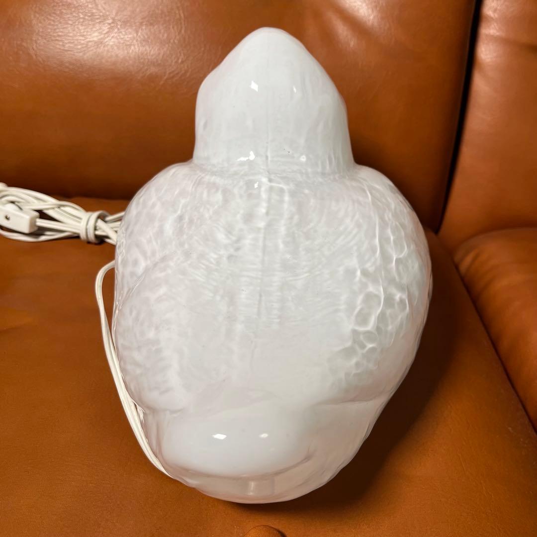 希少　当時物　アヒルスタンドライト 乳白色　ガラス 照明　ランプ
