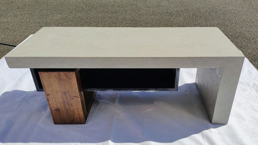 morterette ローテーブル コンクリート調エフェクト