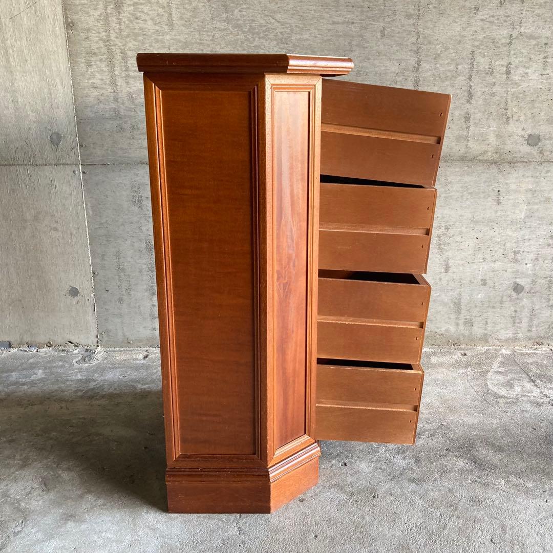 チェスト キャビネット カウンター 飾り台 置物台 木製 象嵌 家具 レトロ