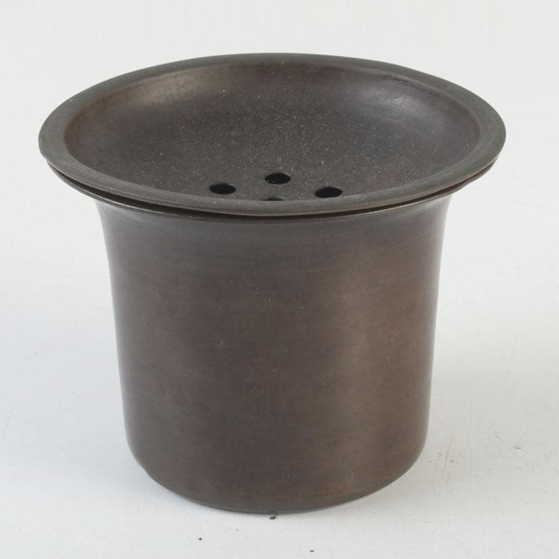煎茶道具　古銅　茶こぼし　建水　V　9642