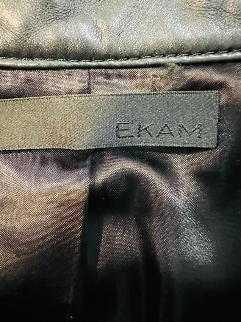 EKAM シングル ライダース ジャケット 羊革 S