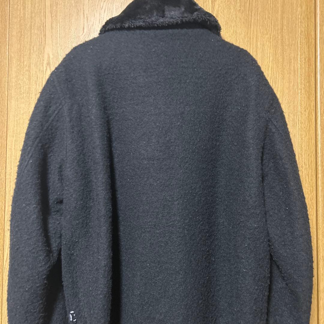 Stussy ブラックジャケット ファー付き