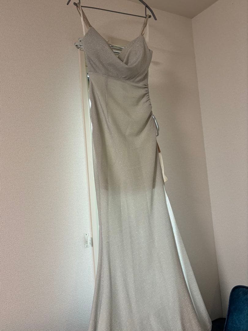 ROBE de FLEURS Glossy シルバードレス Mサイズ