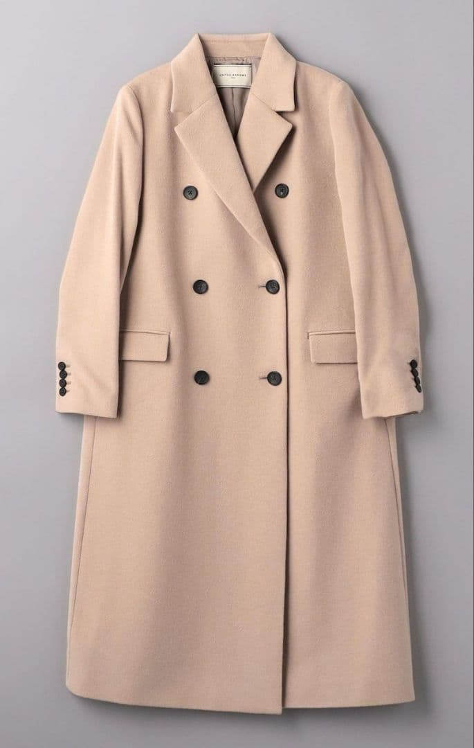 【美品】UNITED ARROWS ダブルブレストテーラードコート