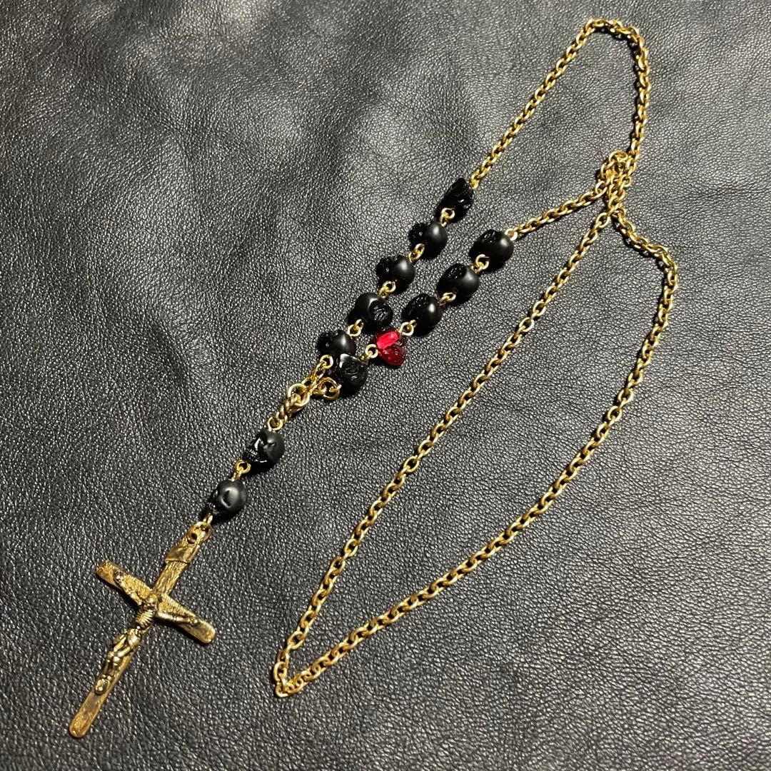 長渕剛　着用　ロザリオ スカル　ネックレス　長渕