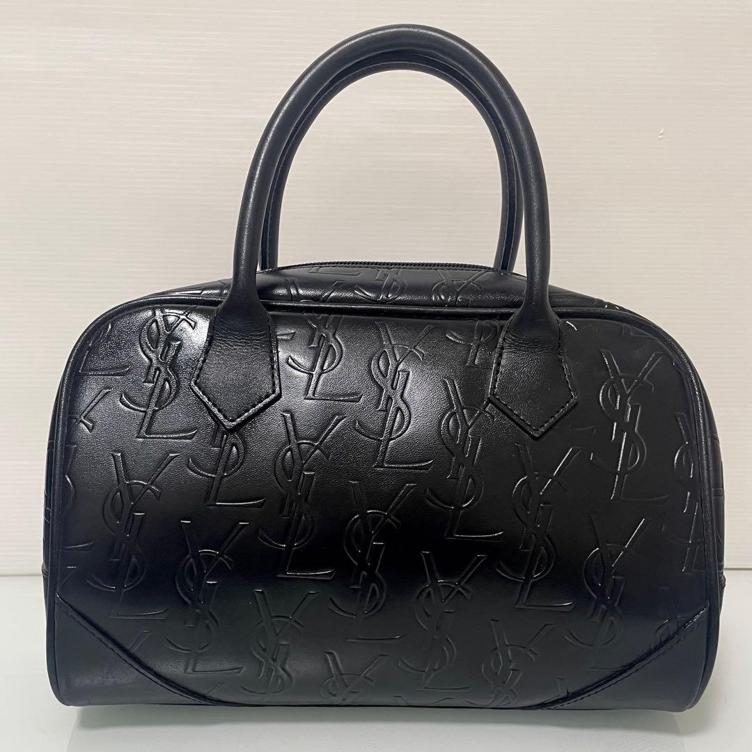 YSL サンローラン ミニボストン カサンドラ エンボス ヴィンテージ バッグ
