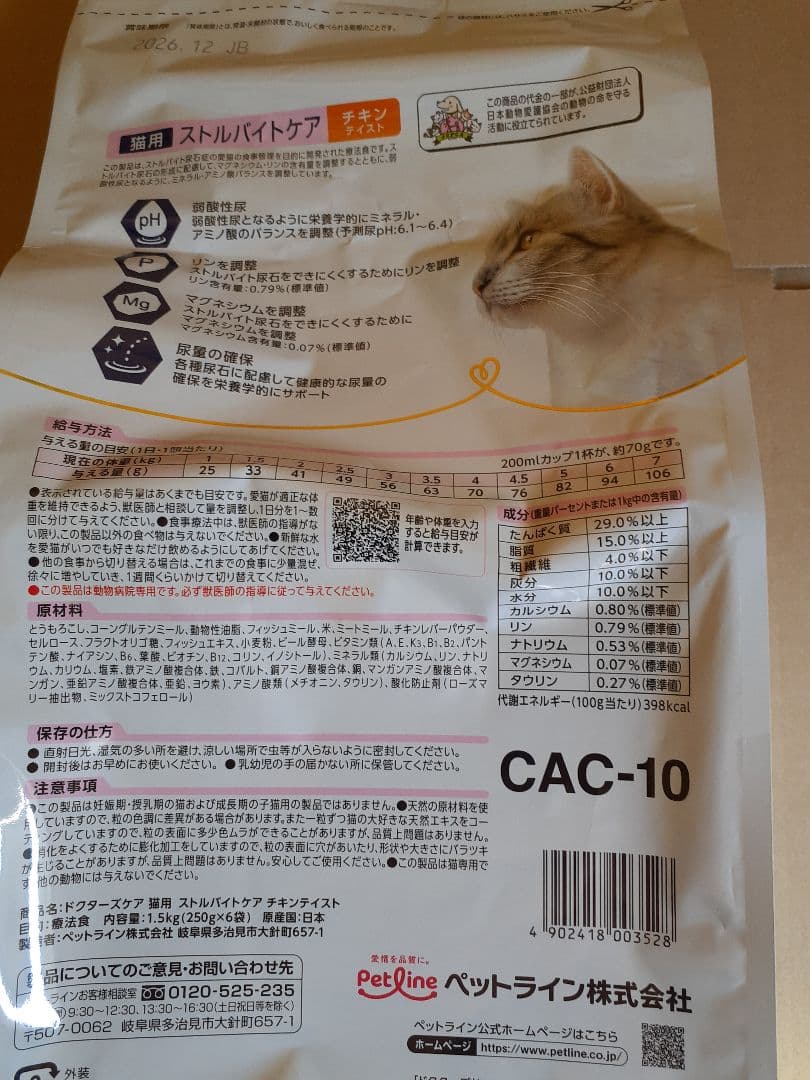 かっずー様ドクターズケア猫用ストルバイトケア チキン1.5kg×2袋