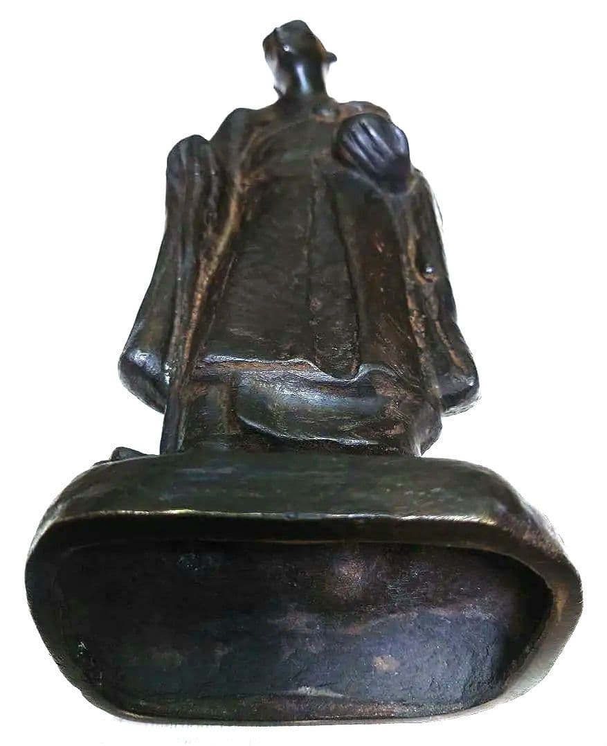 新春特価◆良寛和尚 托鉢 ブロンズ◆良寛生誕地越後出雲崎町出身彫刻家 茂木弘次作