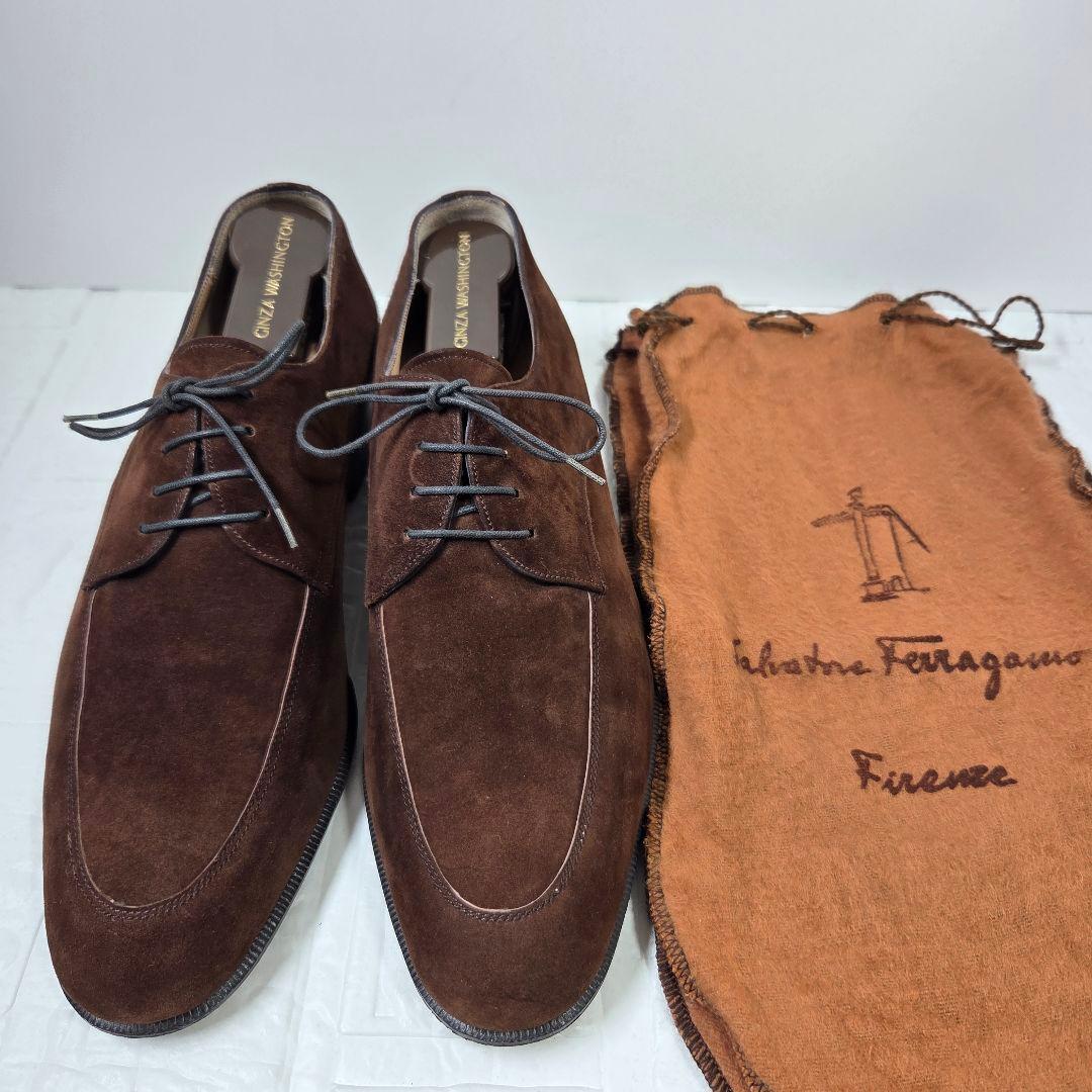 【極美品 キーパー付】FERRAGAMO Uチップ 6.5E(24.5cm)