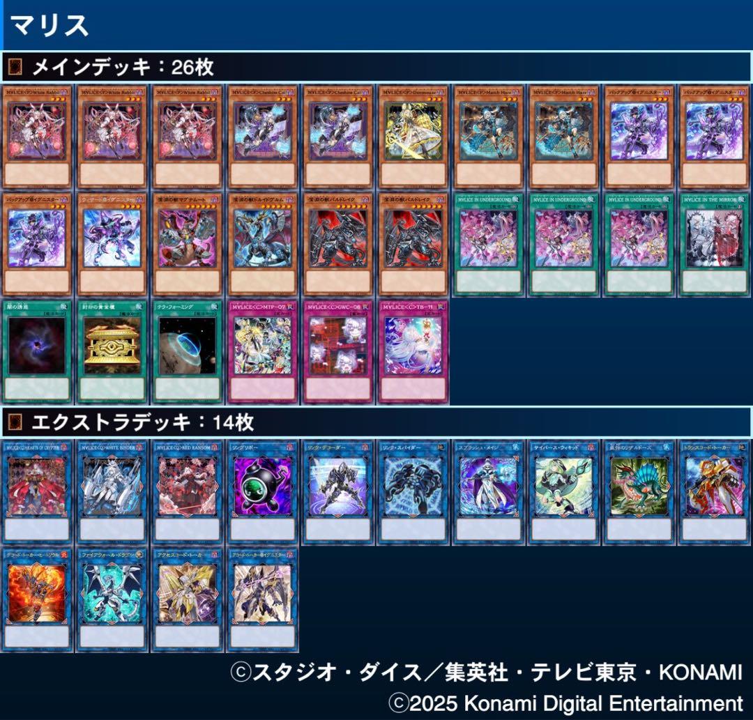 遊戯王OCG マリス　デッキパーツ　26枚+14枚