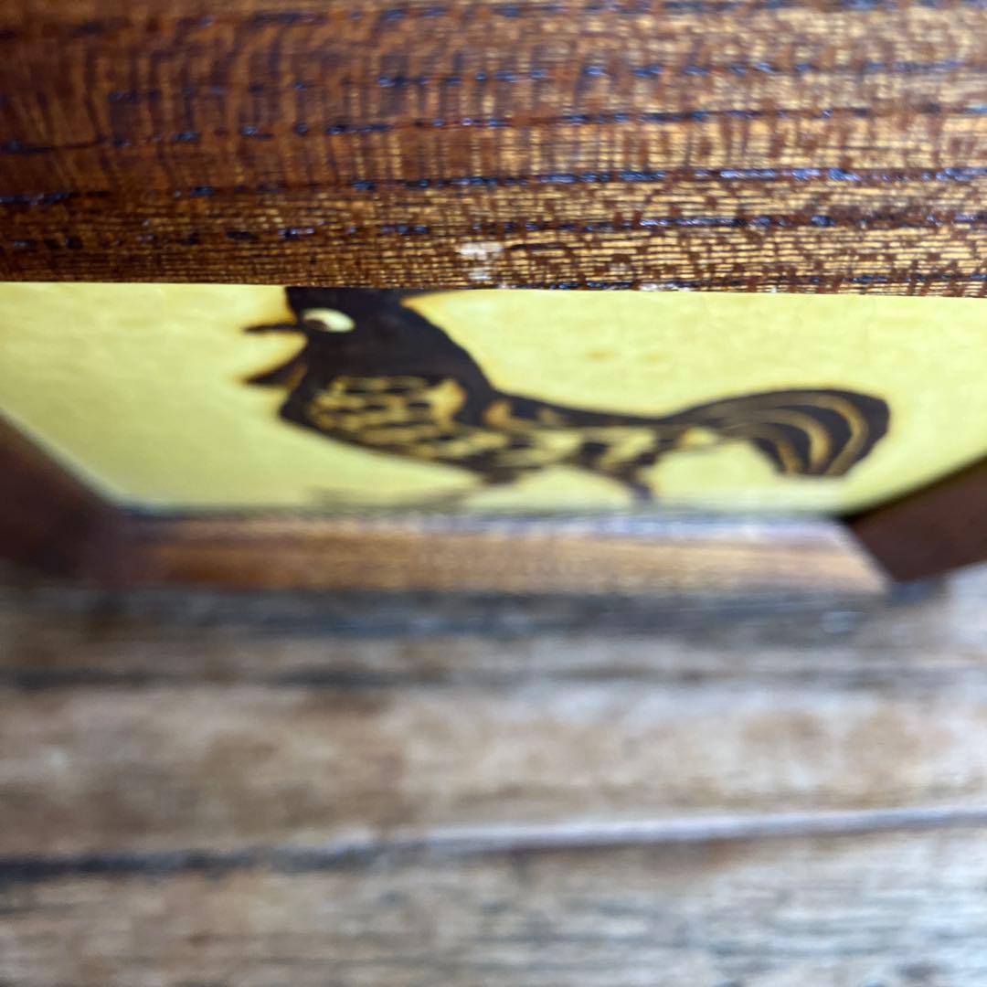 舩木研兒　鶏　陶板　額装　スリップウェア　民藝　工芸品