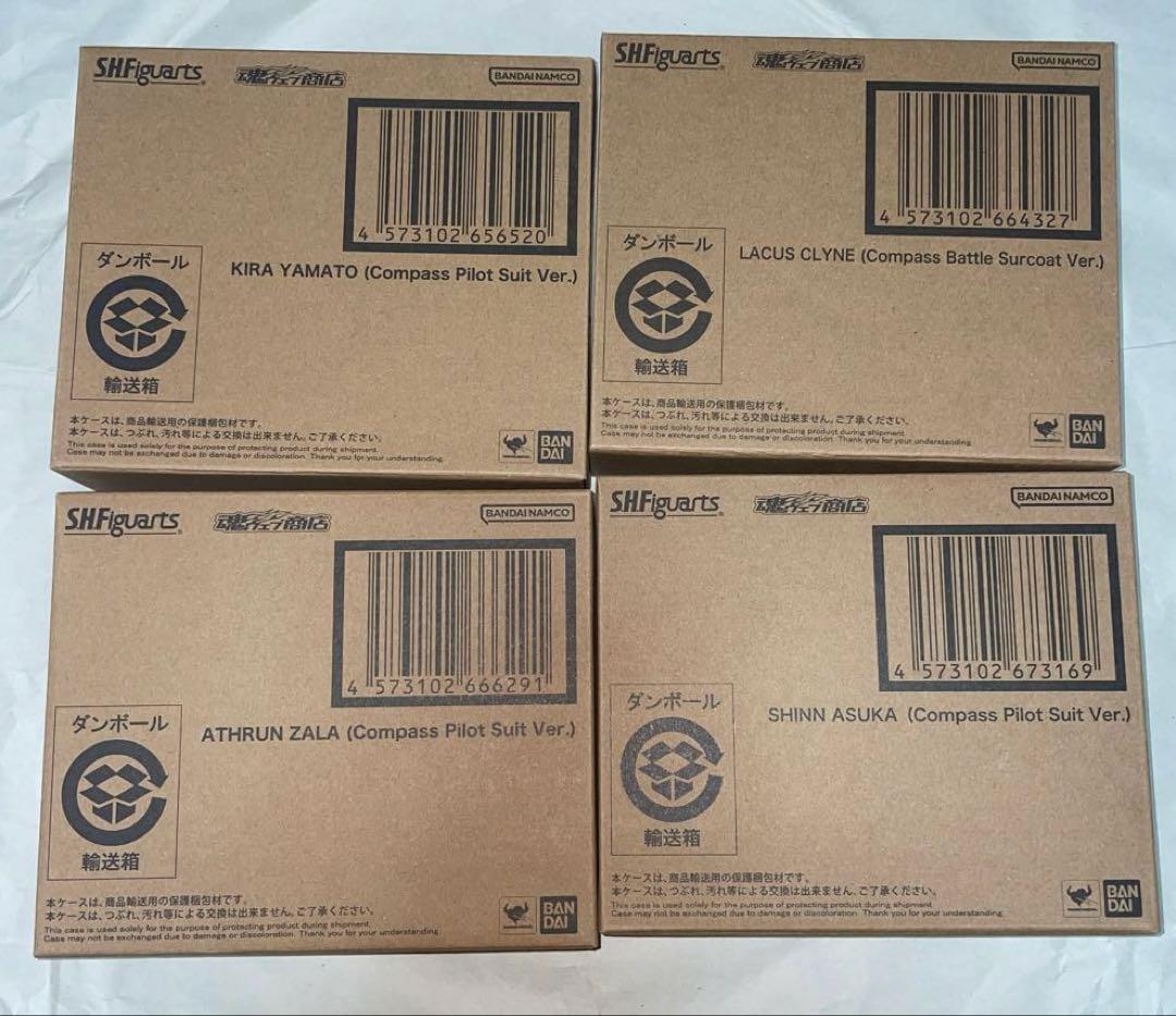 shフィギュアーツ キラ、アスラン、ラクス、シン　4点　輸送箱未開封