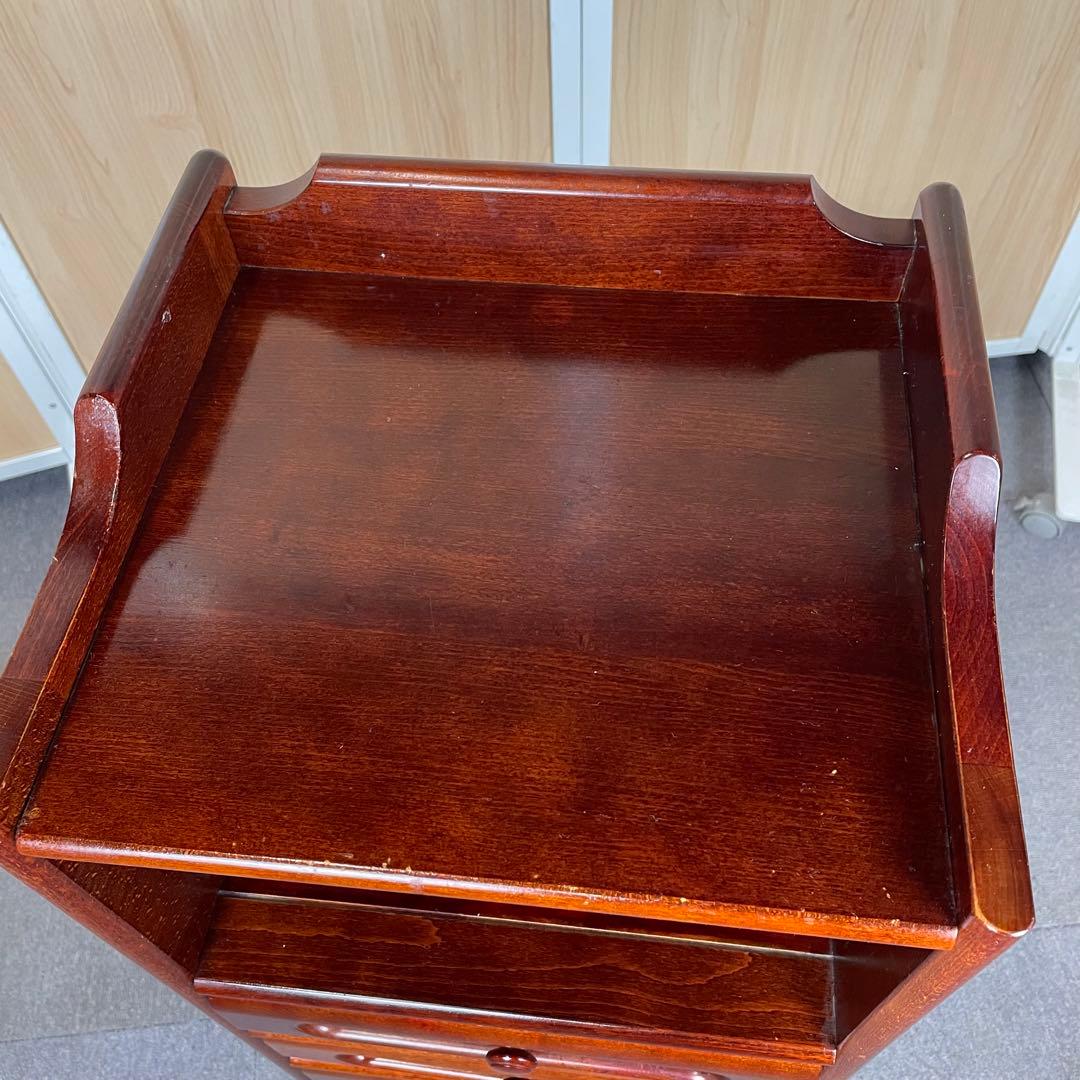 【送料込】カリモク　電話台　昭和レトロ　アンティーク