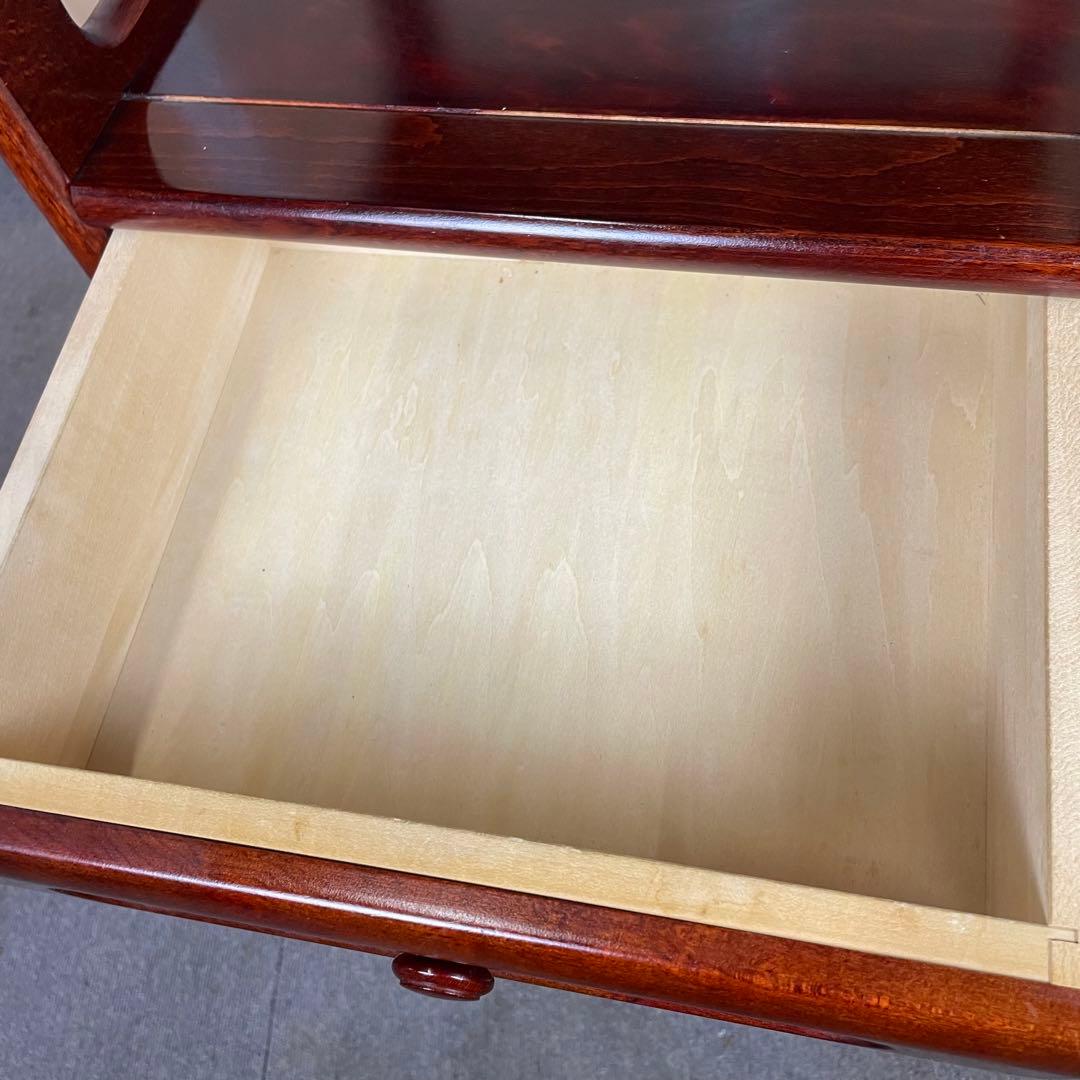 【送料込】カリモク　電話台　昭和レトロ　アンティーク