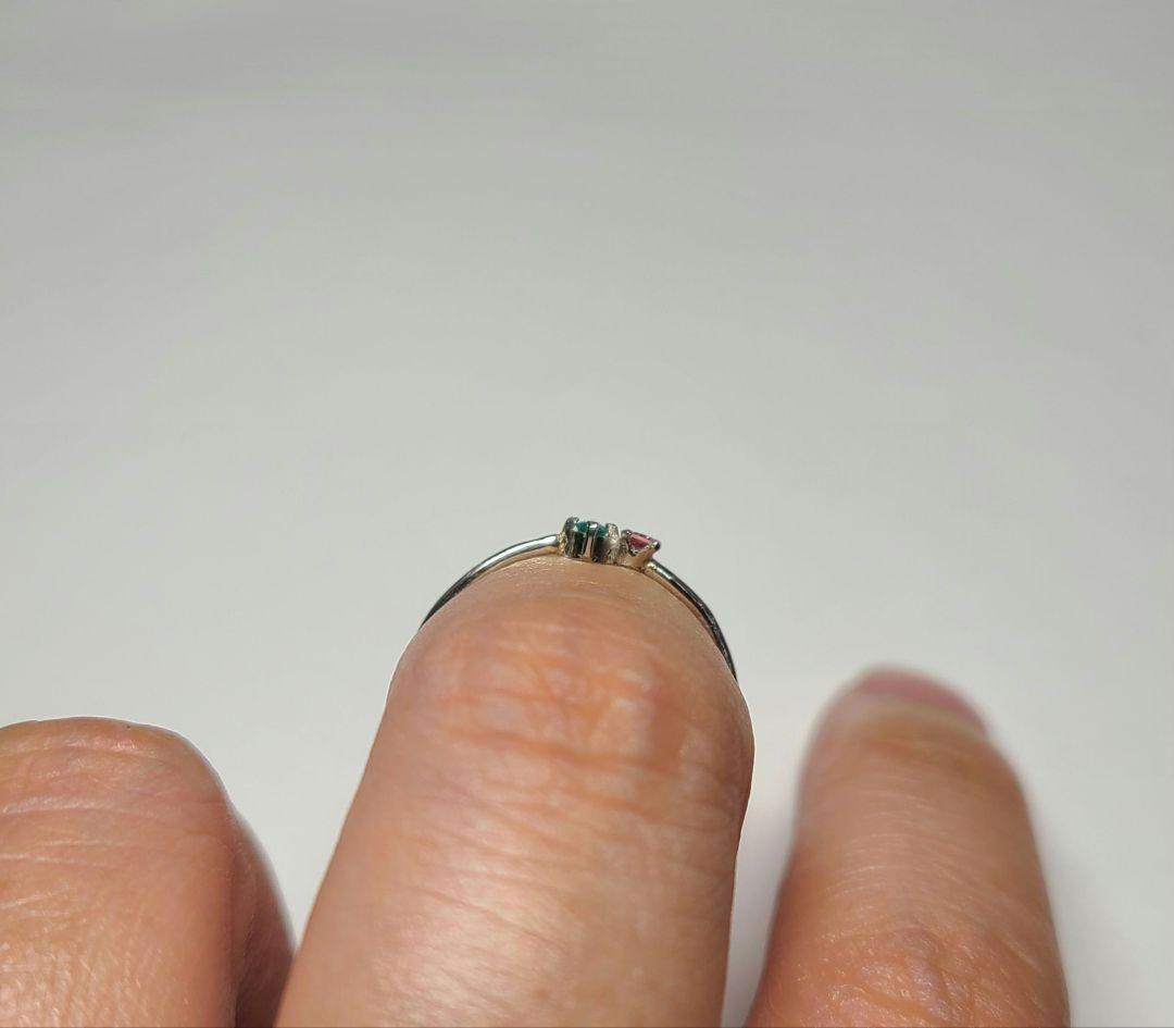 ★バターリャパライバトルマリン&パパラチアサファイアリングPt900★