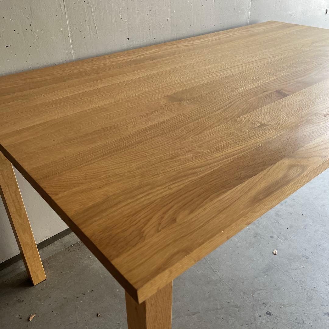 美品・廃盤希少★無印 無垢材ダイニングテーブル・オーク材・幅１４０ｃｍ