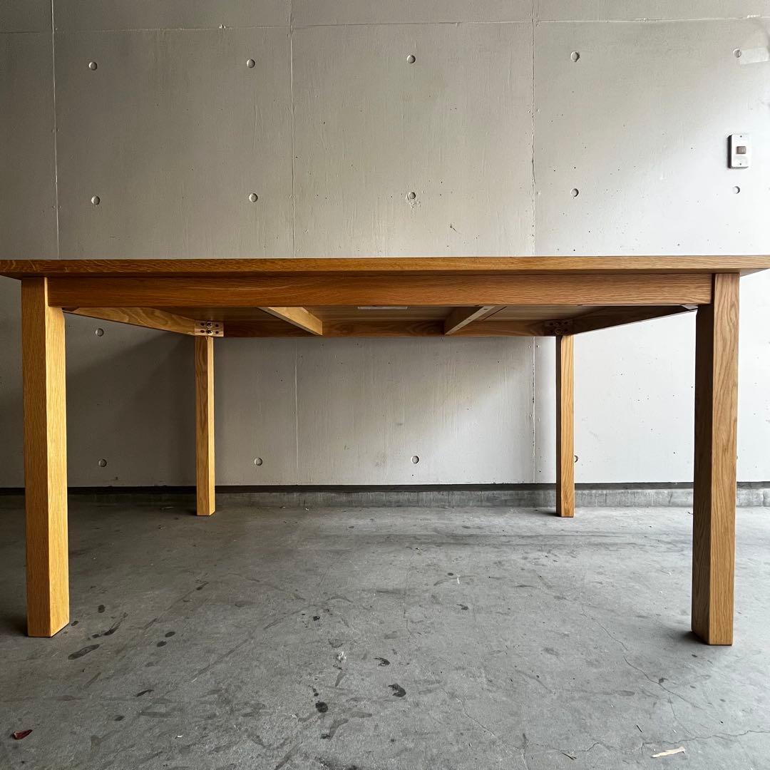 美品・廃盤希少★無印 無垢材ダイニングテーブル・オーク材・幅１４０ｃｍ