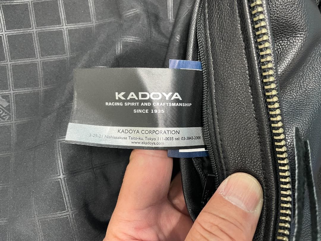 【美品】カドヤ　シングルジャケット3L　EURUS-GS　プロテクターとおまけ付