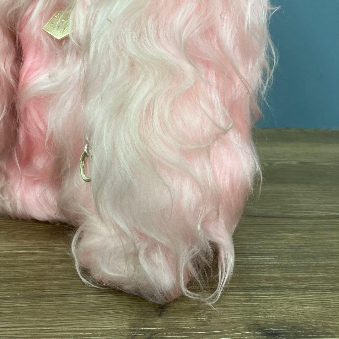 昭和レトロ エクスラン プードル ぬいぐるみ ピンク タグ付き 当時物