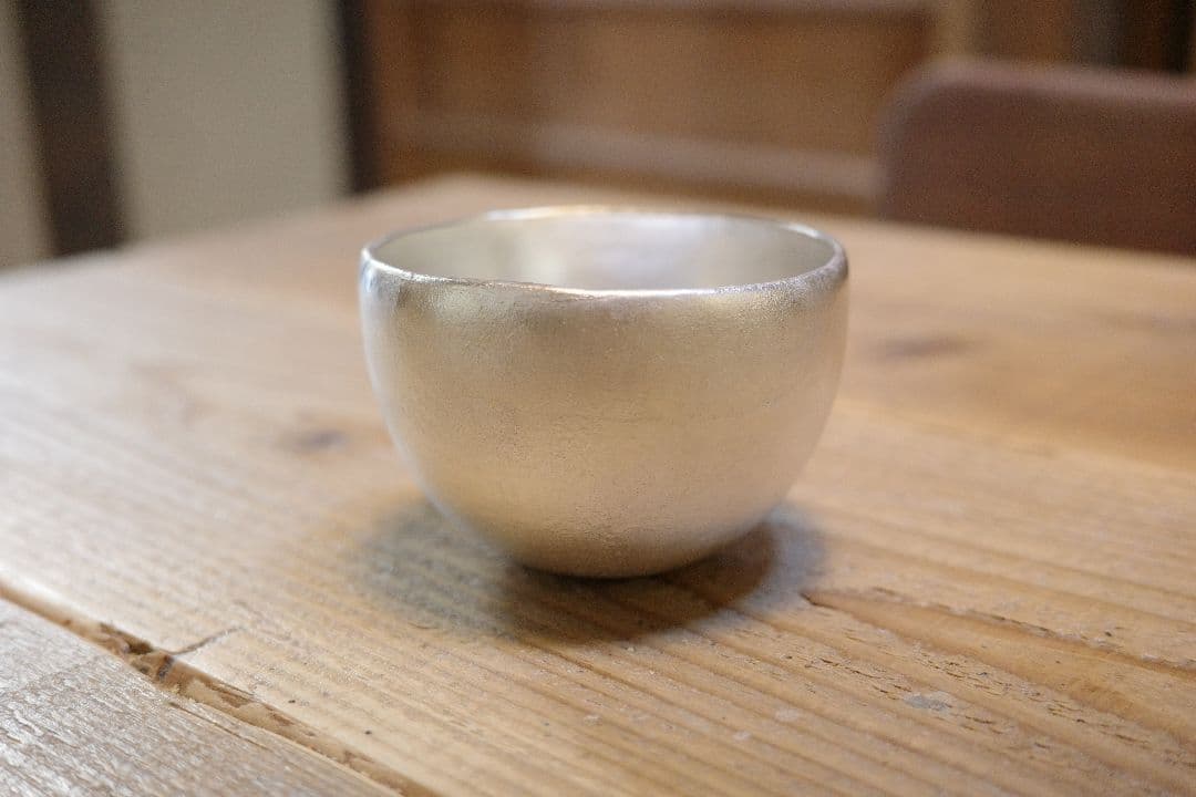 【渡辺隆之】銀彩くぼみ器 砂いこみ フリーカップ
