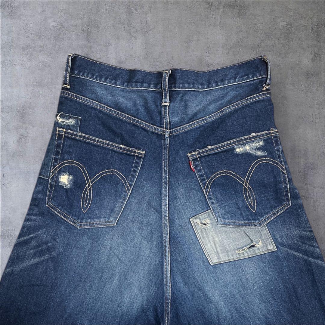 glamb グラム　日本製　サルエル　デニム　パッチワーク　アンプラグド