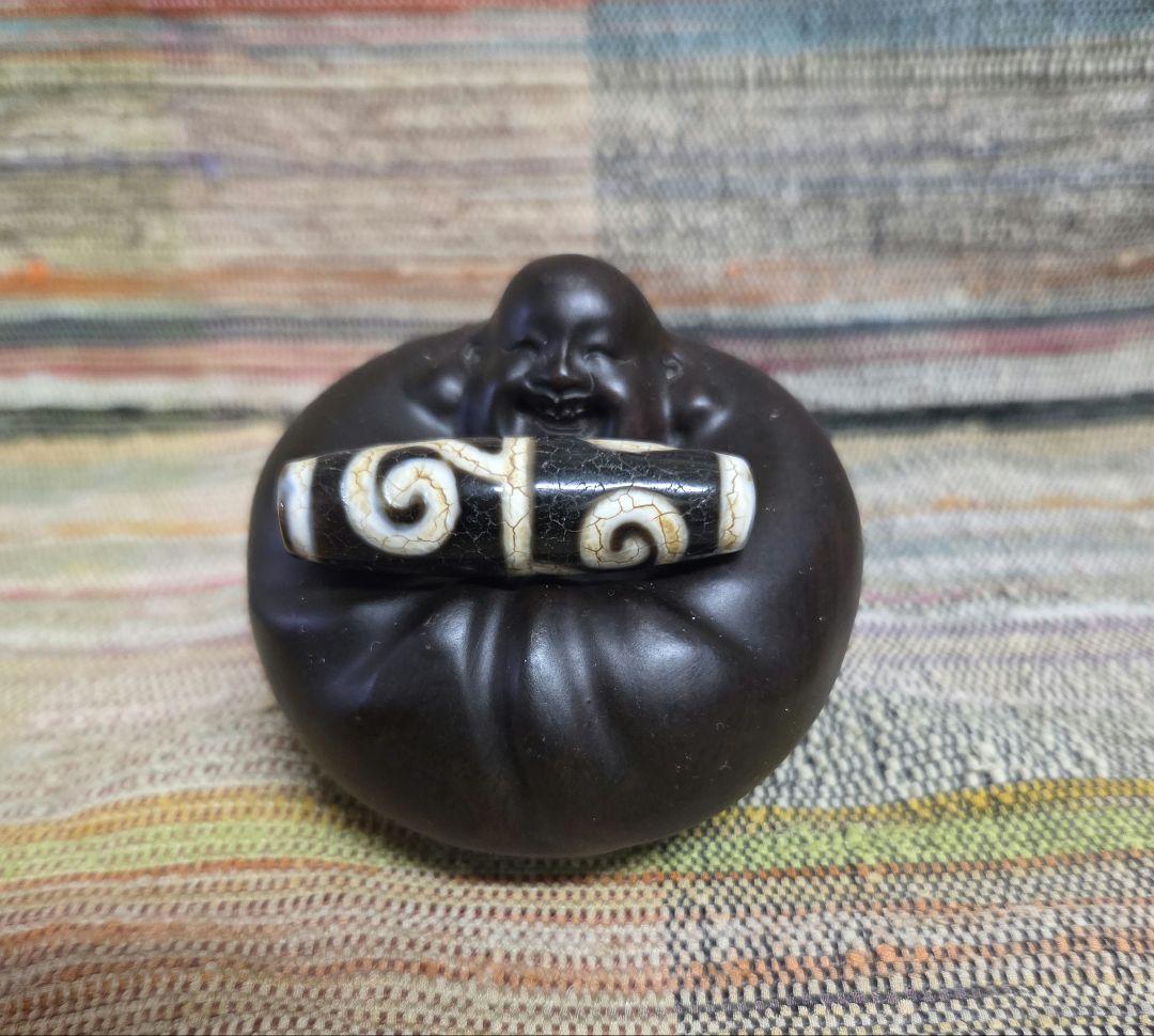 879　天珠　白毫天珠　龍紋　希少天珠　貴重　珍品　　dzibeads！