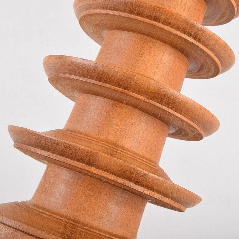 仏教美術　木彫　四天王寺古材　五重塔　多宝塔　百萬塔　台付　共箱　M　R9281