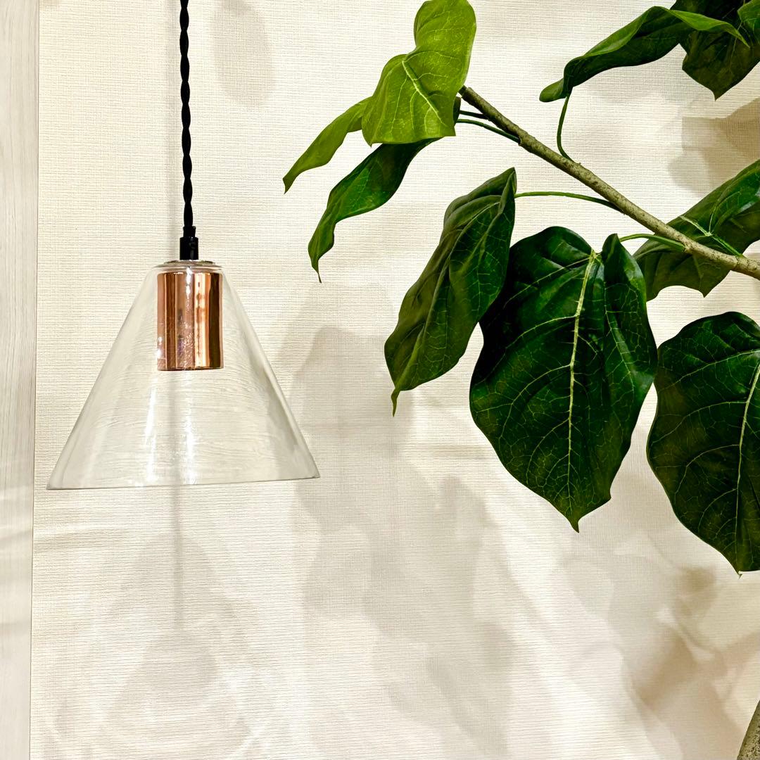 ペンダントライト 3灯 ガラス クリア スモーク ダクトレール シンプル 三角