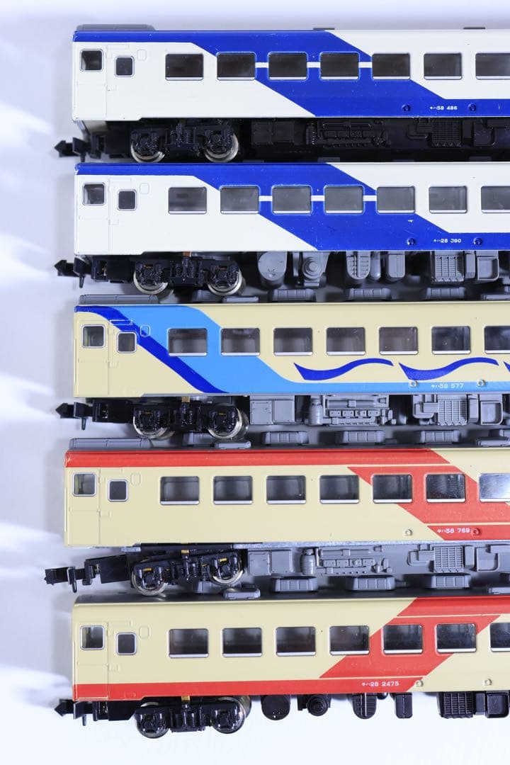 【希少/ジャンク】Nゲージ キハ58/28形 四国団臨色 5両セット 不動品