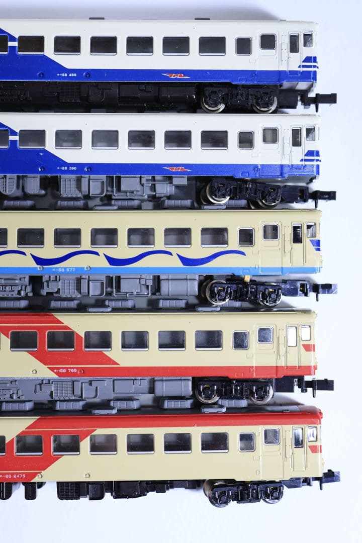 【希少/ジャンク】Nゲージ キハ58/28形 四国団臨色 5両セット 不動品