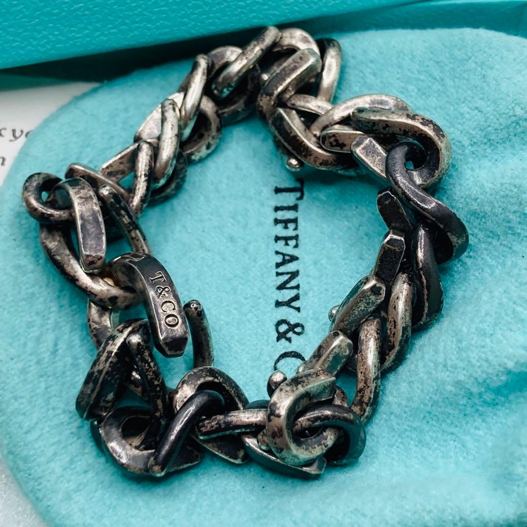 極美品✨ ティファニー ブレスレット フォージ ミディアム いぶし AG925