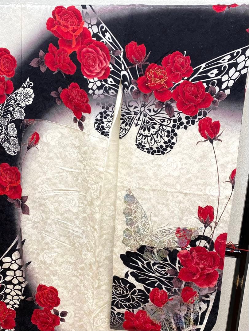 振袖 豪華 銀通し 金彩 グリッター箔 紋意匠 身丈171cm 撥水加工済