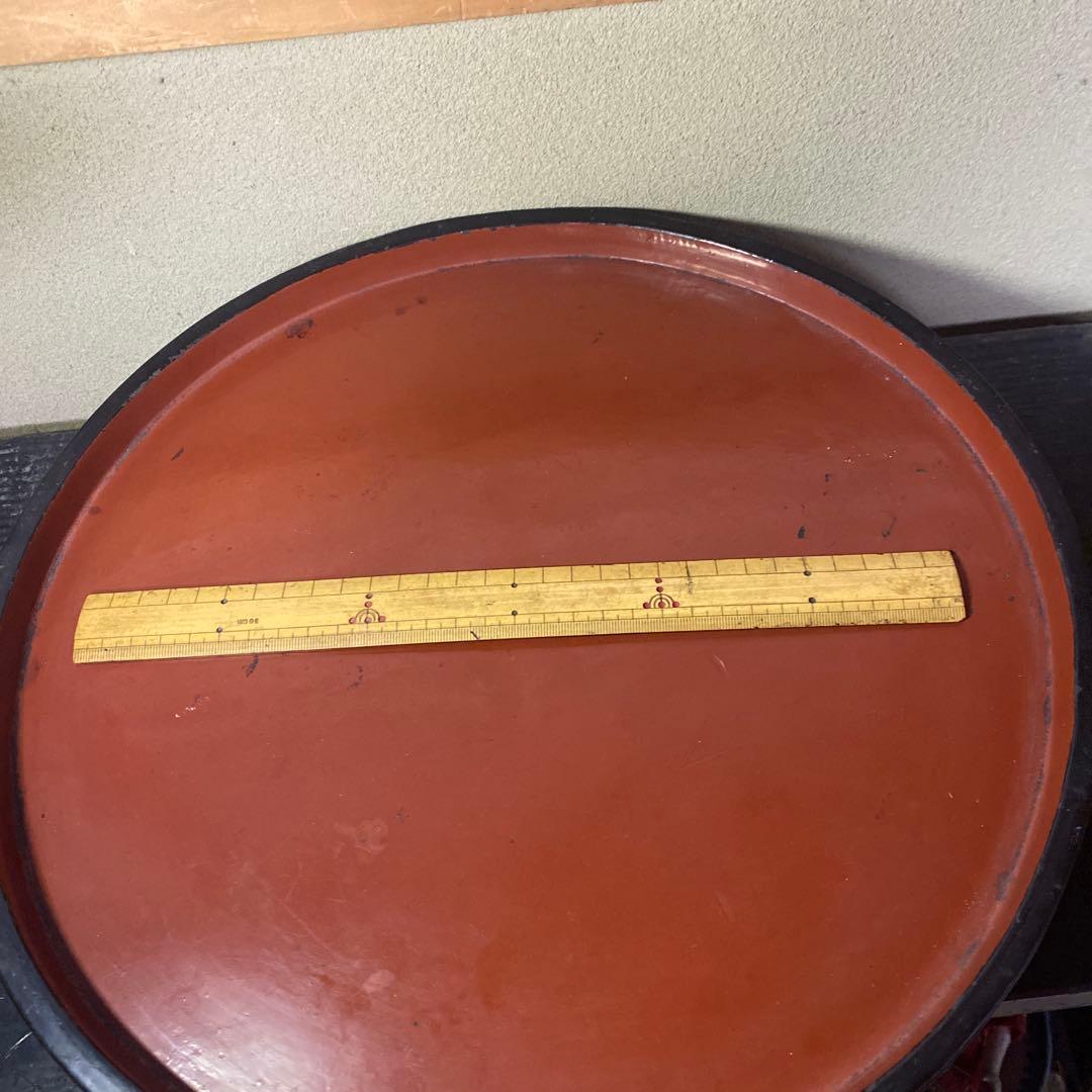 三つ足漆盆36.5cm8.5cm