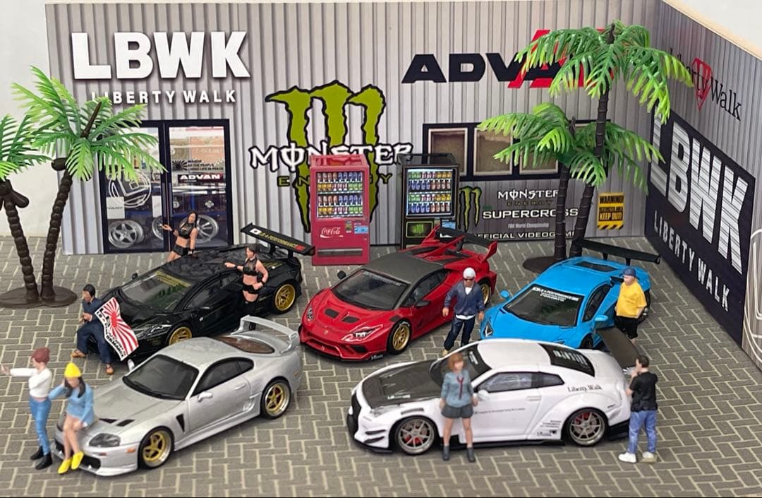 MINI GT 5台+ジオラマセット