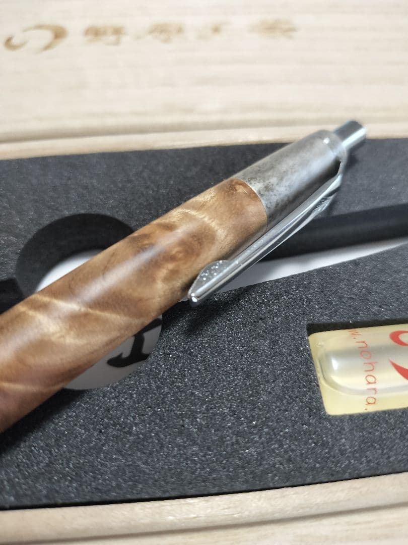 野原工芸 シャープペンシル マーブルウッド 斑紋純銀金具 新型