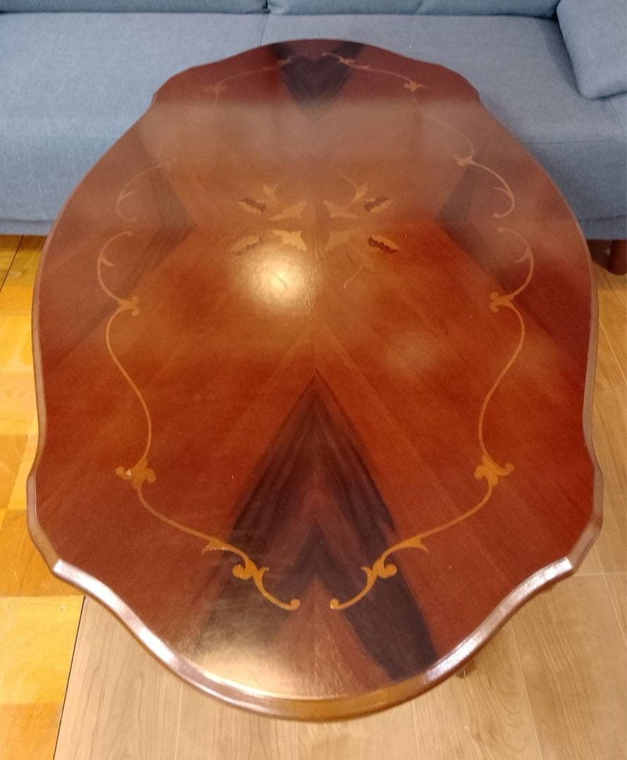 G1889​豪華 象嵌細工 センターテーブル / イタリア　クラシック 猫脚