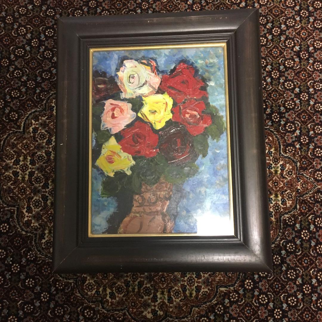 絵画 油絵 薔薇