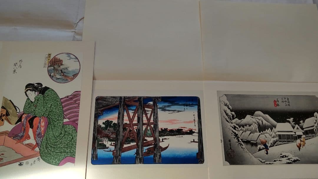 浮世絵版画★画装用画6冊セット★広重HIROSHIGE★２４枚セット★シリーズ4