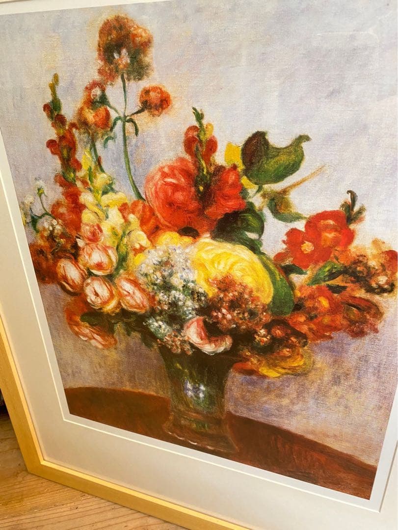 ピエール オーギュスト ルノワール 花瓶の花 薔薇 インテリア 額縁 アート