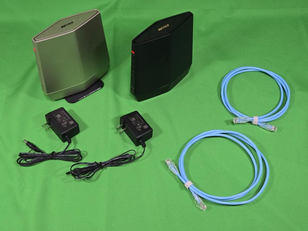 WSR-5400AX6 有線LANルーター シルバー ブラック 2台セット