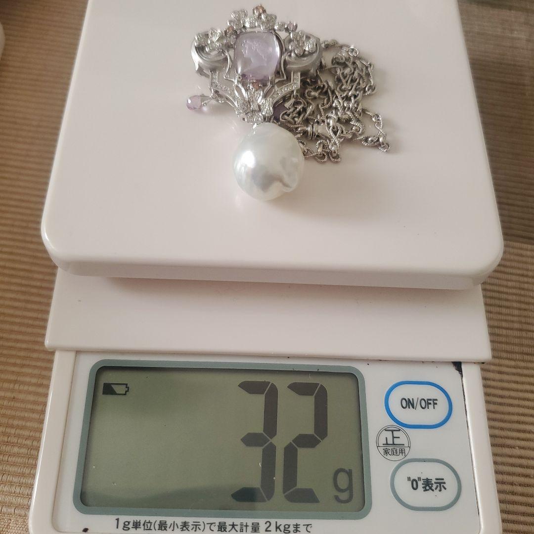 K18WG カメオ ネックレス Italy