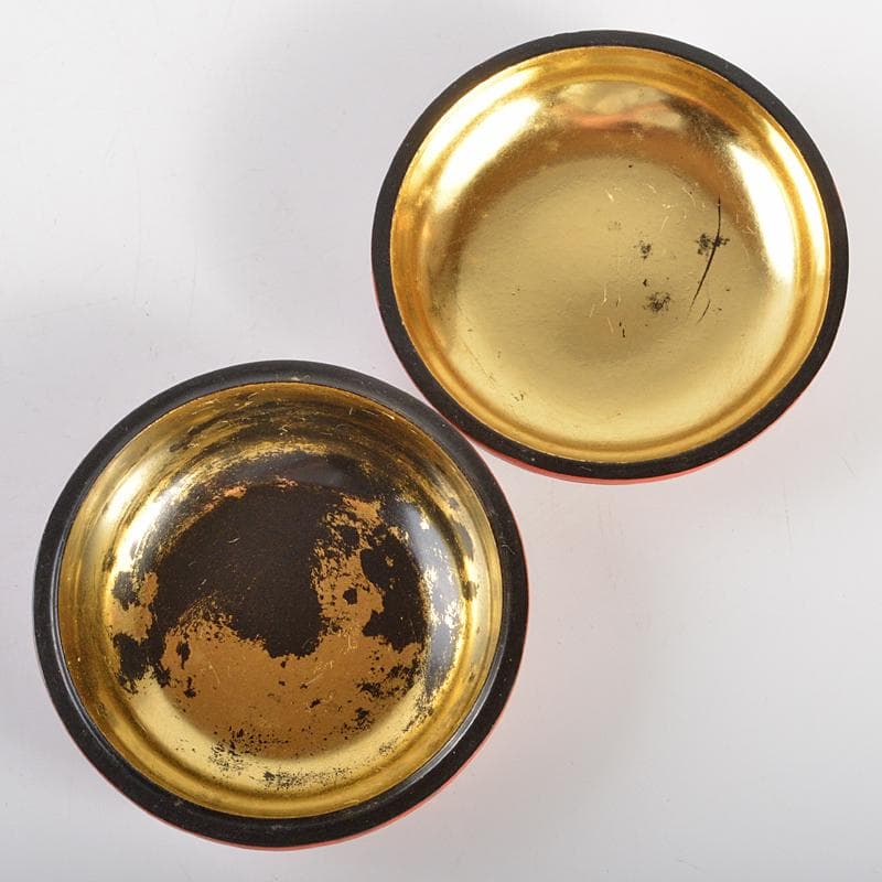 茶道具　豊月造　堆朱　香合　共箱　V　R6642