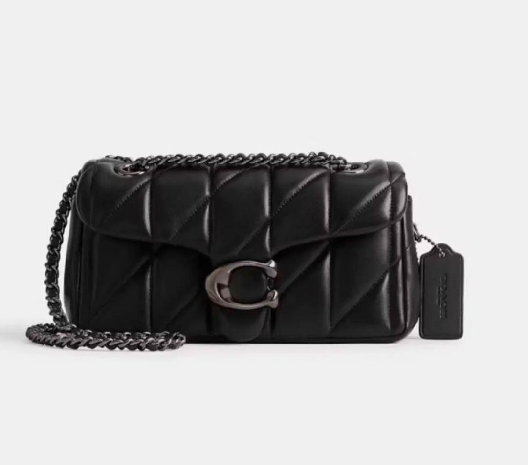 COACHタビー 20 キルティング ショルダーバッグ cp149 ブラック金具