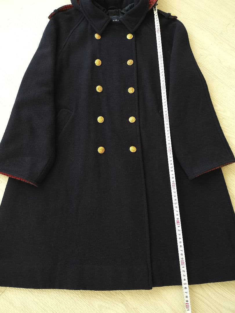 familiar 　コート　ネイビー ダブルブレストコート 140 150