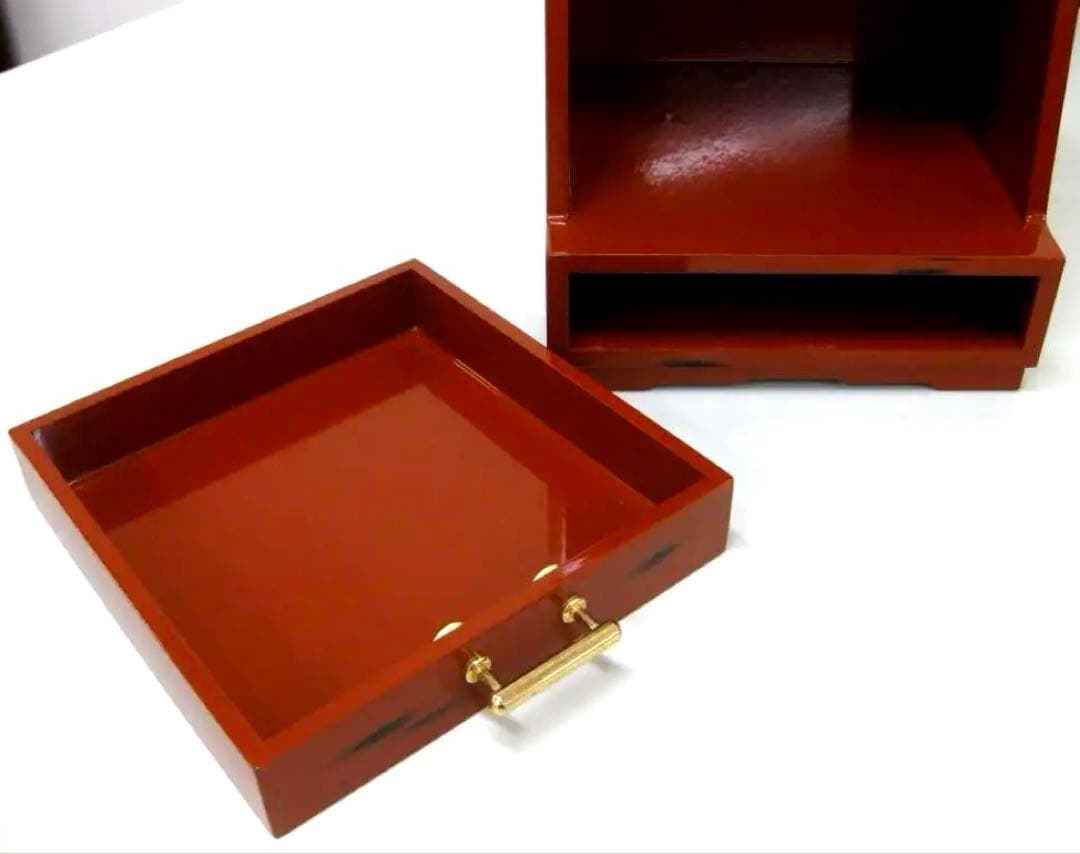 鏡台 黒江塗　根来塗　 メイクボックス　紀州漆器　昭和レトロ