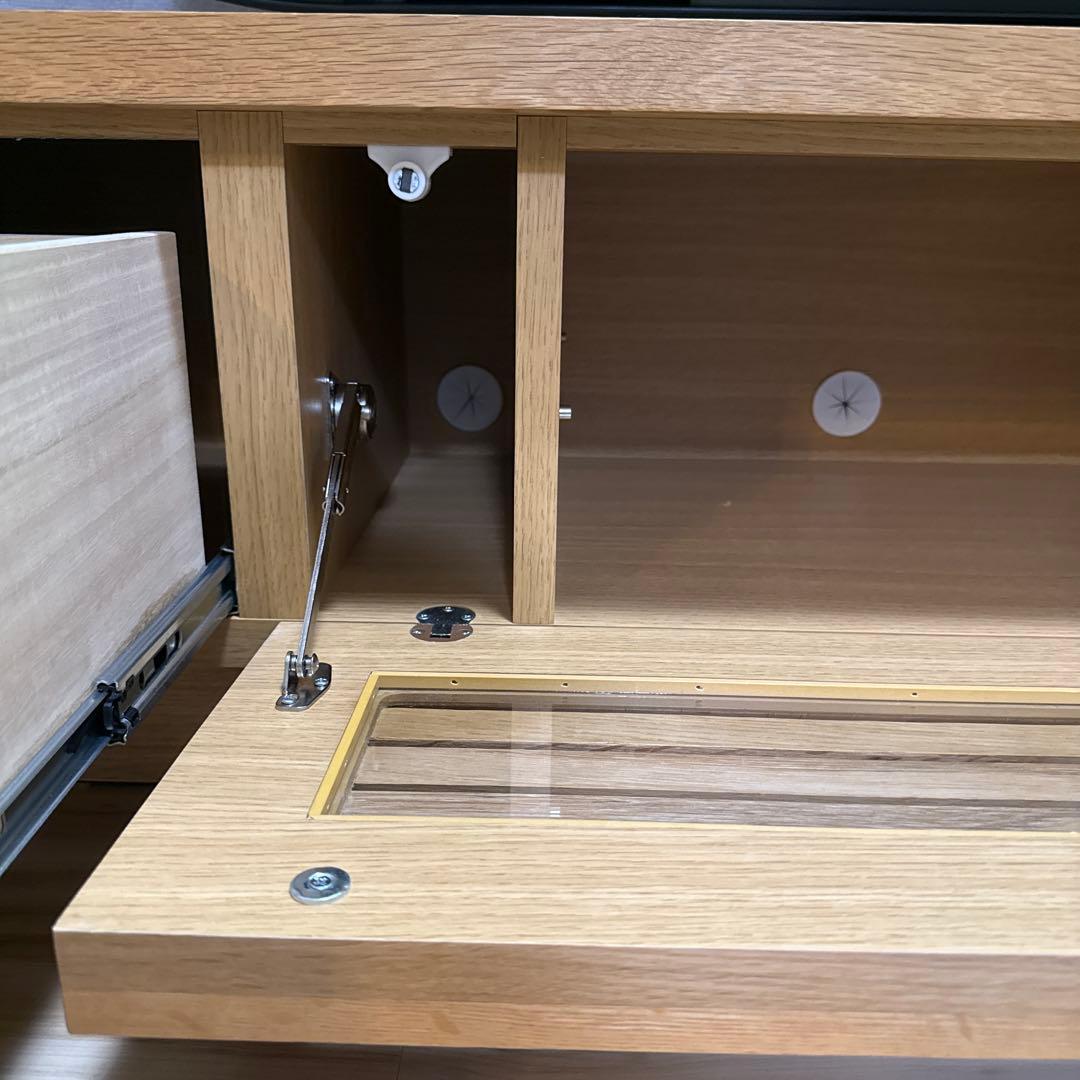 美品 テレビボード 幅180／ナチュラル・重厚感・65インチ対応