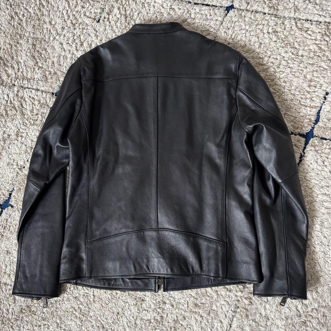 【極美品✨】ブラックレーベルクレストブリッジ　レザージャケット　羊革　ライダース